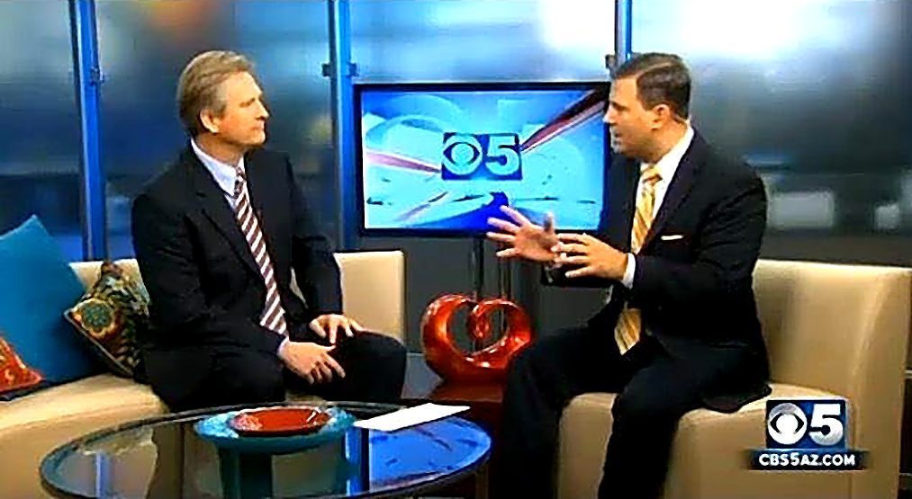 Eric Keosky-Smith in a studio interview on CBS 5 Arizona